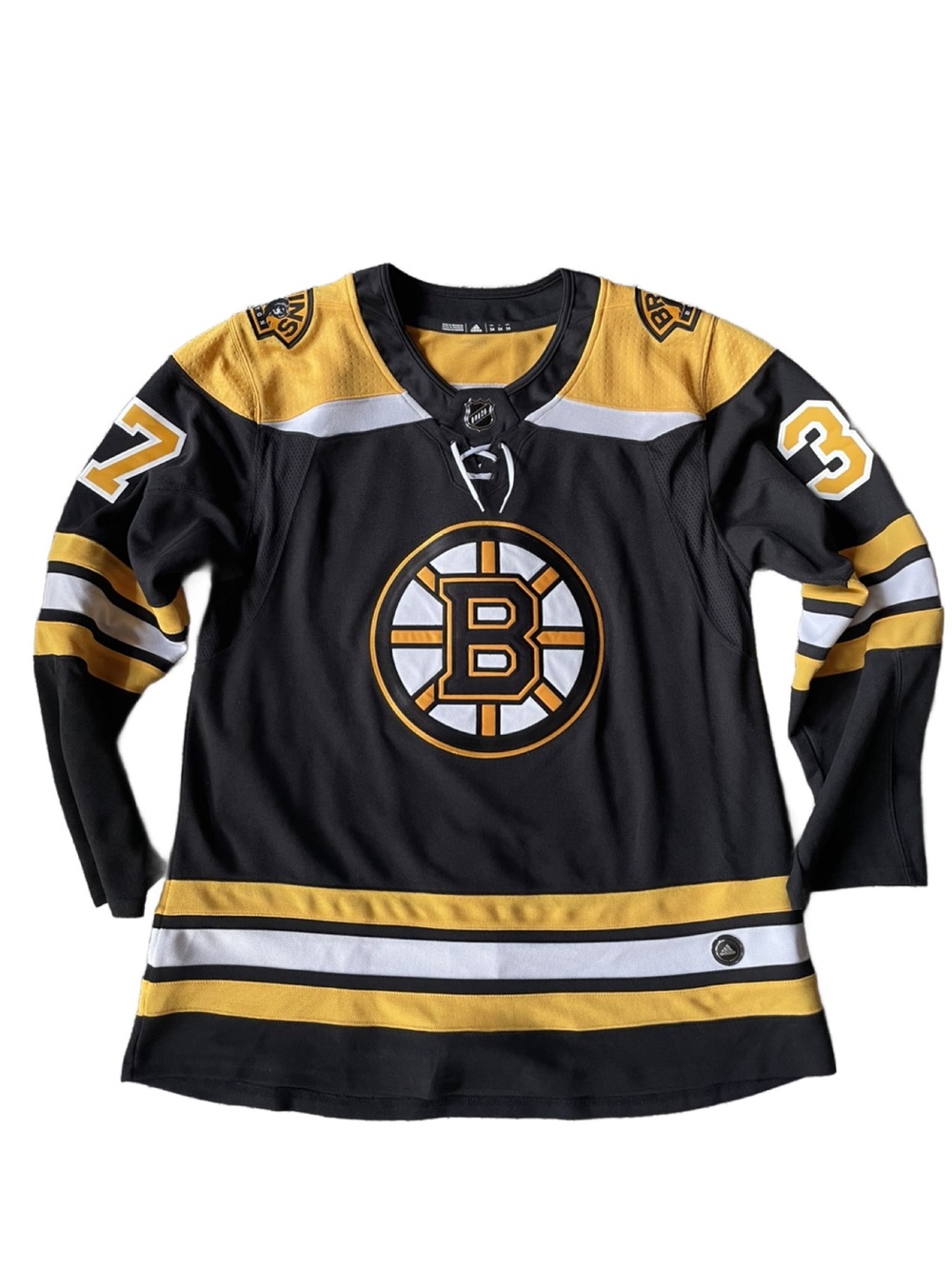Adidas Boston Bruins Black & Gold Hockey Jersey - Official NHL - Bergeron - XL